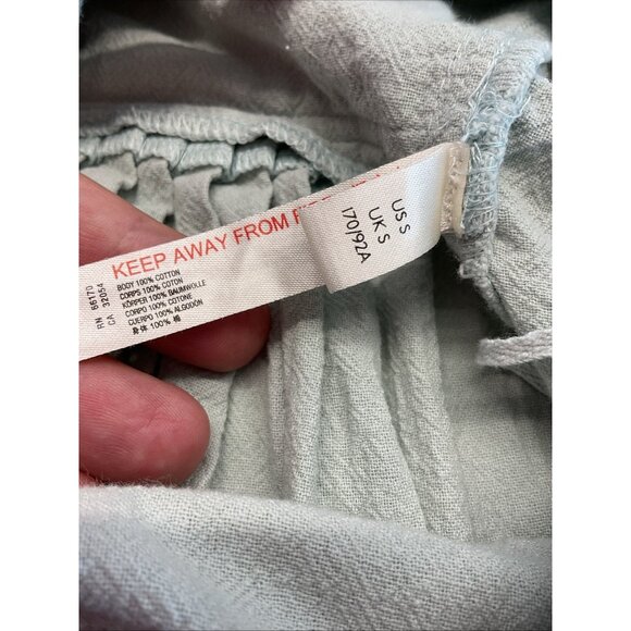 Free People Next Level Jumpsuit Sage Green Cotton Boho Small Wide Leg Sz S - Picture 12 of 16